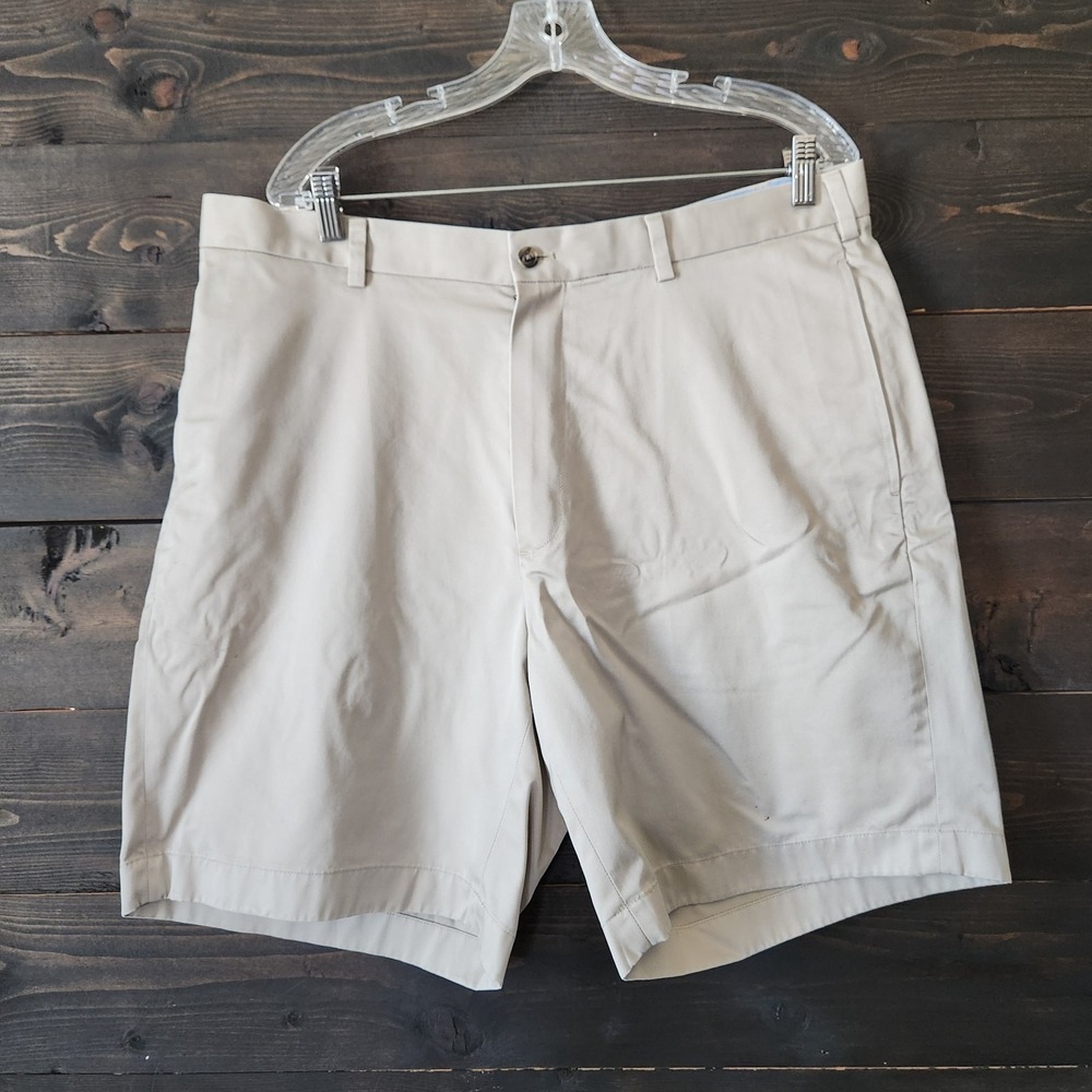 Brooks Brothers Shorts Mens 38 Beige Solid 9" Inseam Lightweight Advantage Chino